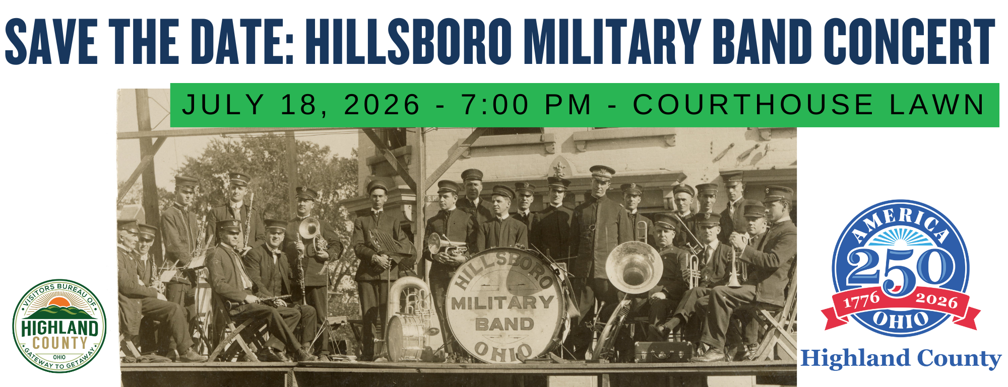 Highland County's America 250 Celebration concludes with Hillsboro Military Band Concert