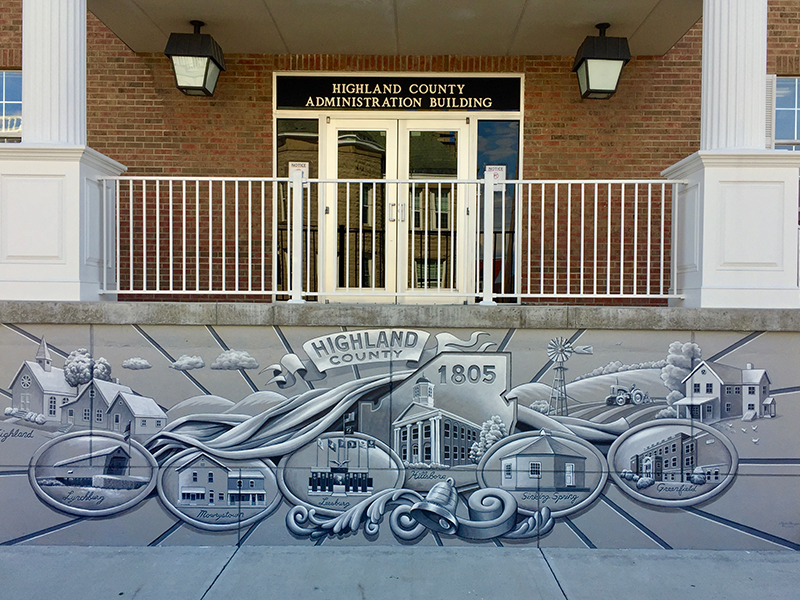 Mural at the Highland County Commissioner's Office 